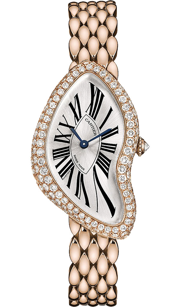 orologio replica oro rosa con diamanti cartier crash