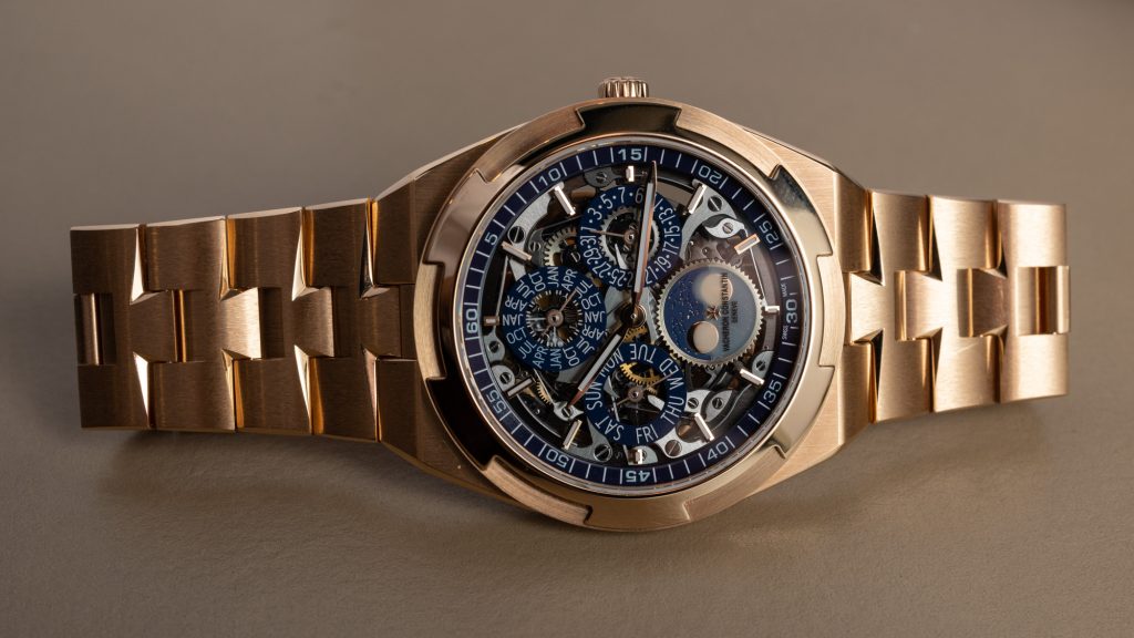 Vacheron Constantin Overseas Perpetual Calendar Ultra-Thin Skeleton In Oro Rosa 18 Carati Replica